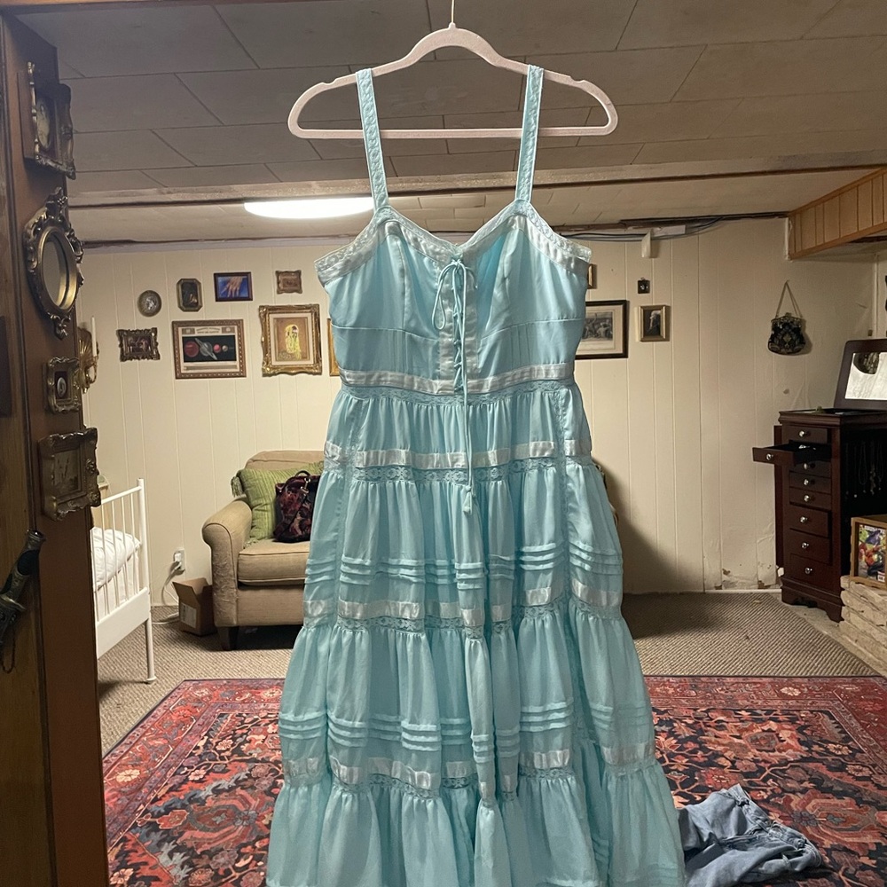 JessaKae Light Blue Tiered Dress